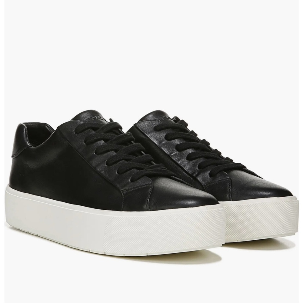 Vince Benfield Leather Platform Sneaker - Women's Black Sz 6